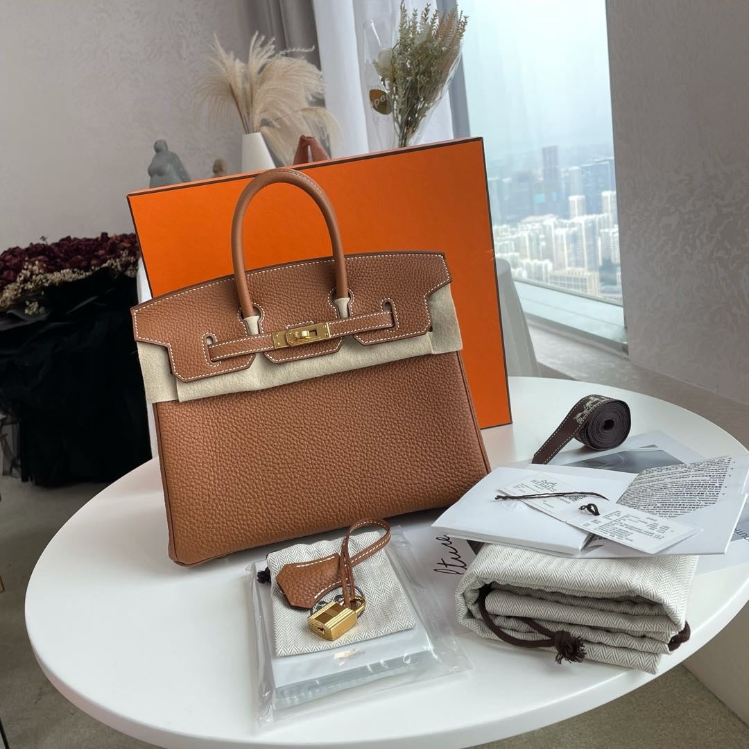 Brand New Birkin 25 (Gold Togo) Gold Hardware, 2022