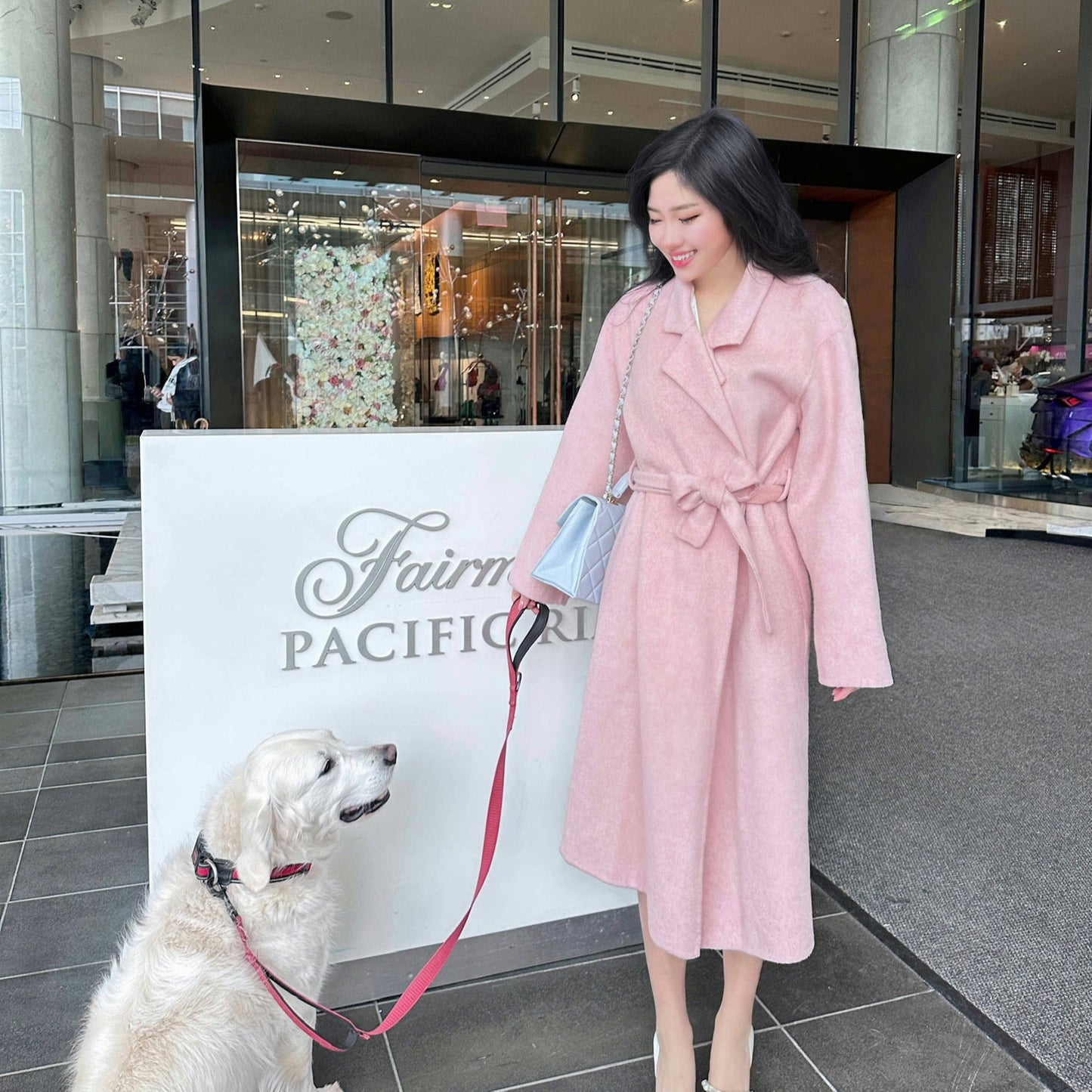 Audrey Wool Coat (Pink)